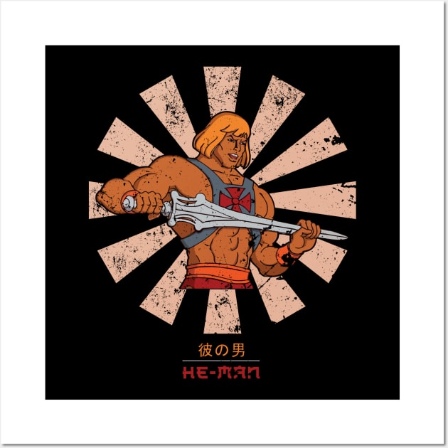 He Man Retro Japanese Wall Art by Nova5